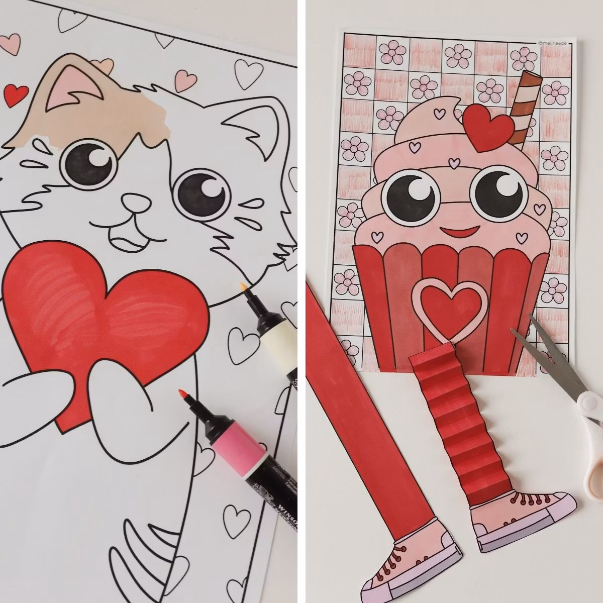 Zigzag Figures - Valentine’s Day Craft for Kids