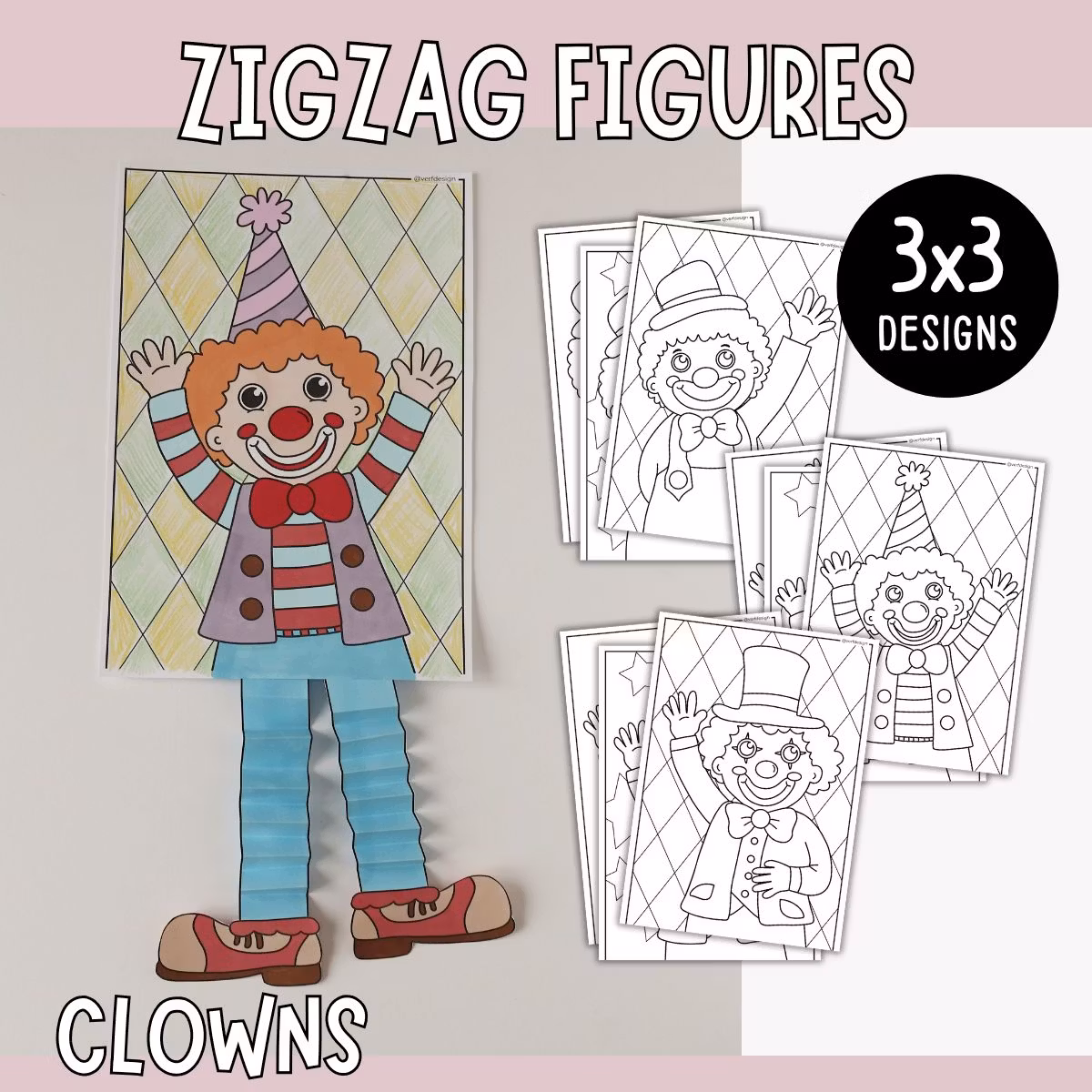 Zigzag Figures - Clowns