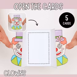 Foldable Cards - Clowns