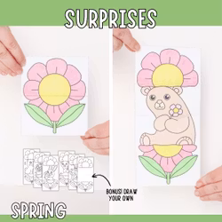 Surprise Spring Flowers - Printable Craft for Kids