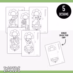 Surprise Spring Flowers - Printable Craft for Kids