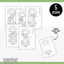 Surprise Spring Flowers - Printable Craft for Kids