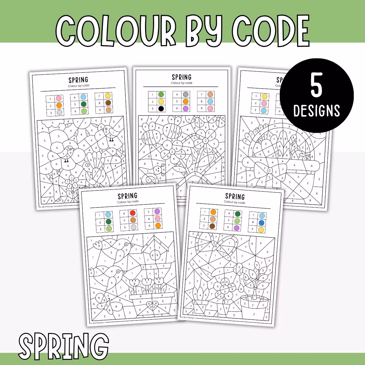 Colour by Code - Spring