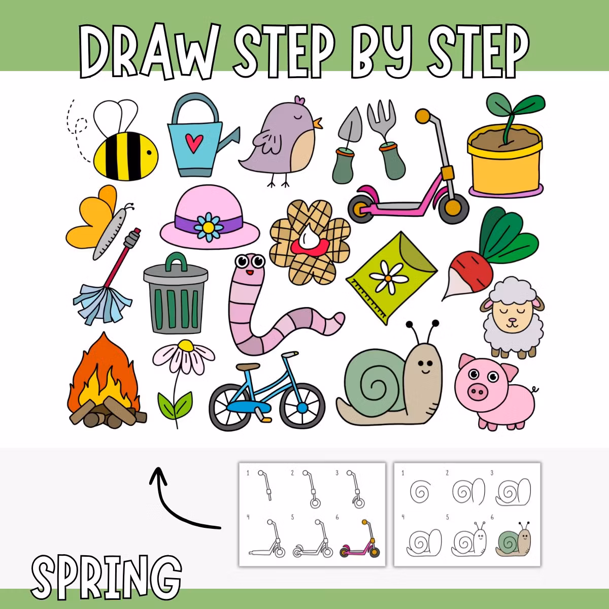 Drawin Spring How to Draw Spring - 20 Step-by-Step Guides for Kids - Verfdesign.uk