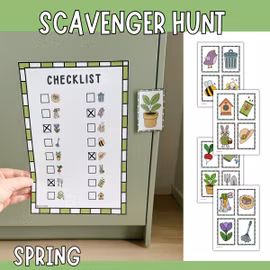 Spring Scavenger Hunt - Printable Game for Kids