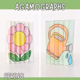 Magical Spring Agamographs - Printable Craft for Kids