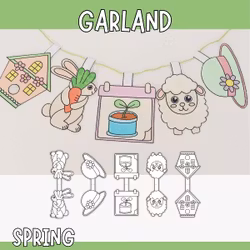 Printable Spring Garland - Craft for Kids