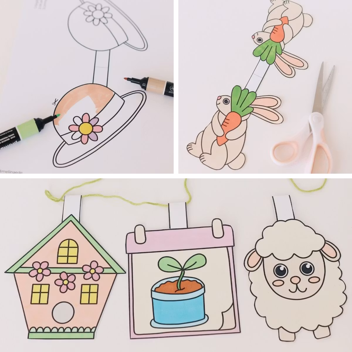 Printable Spring Garland - Craft for Kids