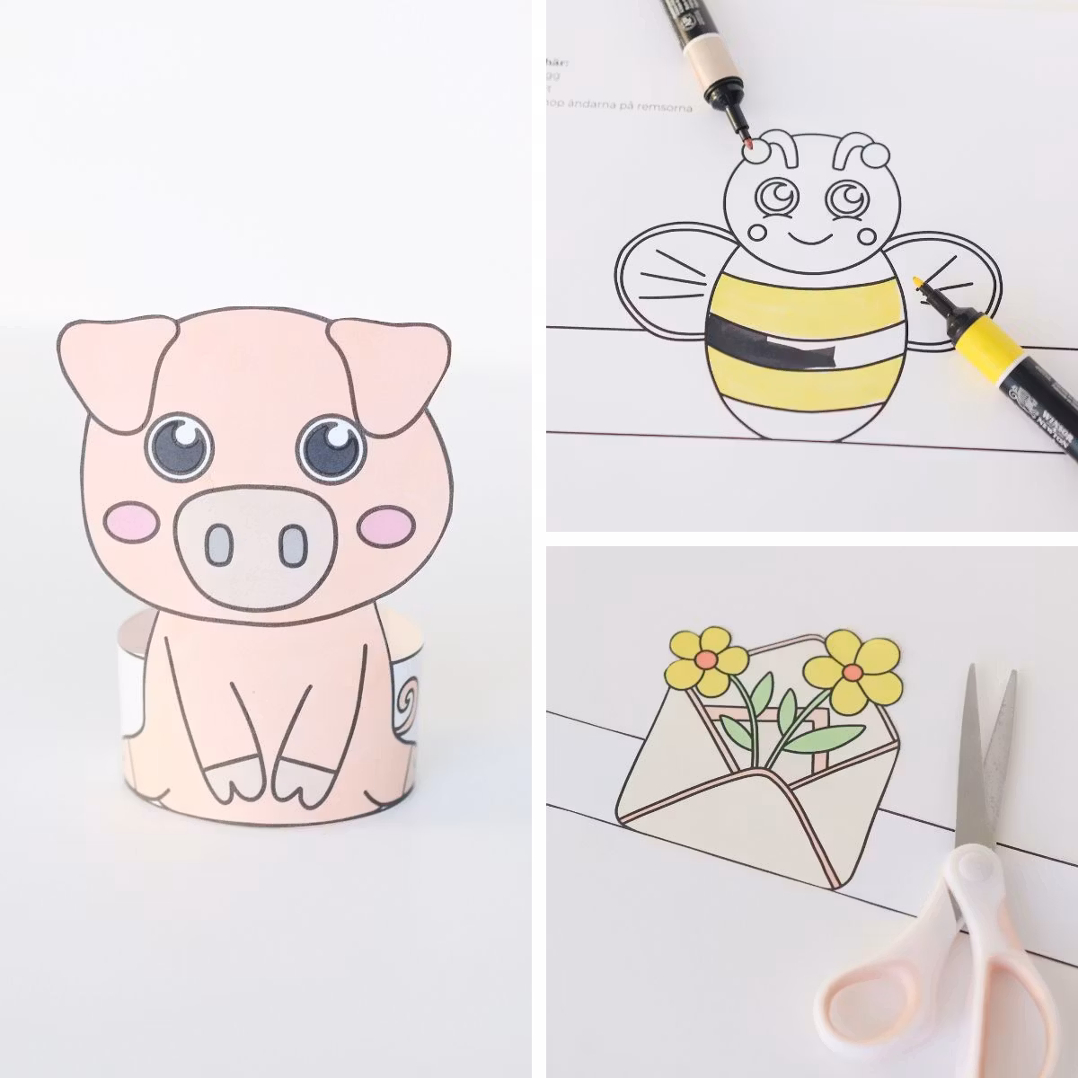 Standing Spring Decorations - Printable Craft for Kids