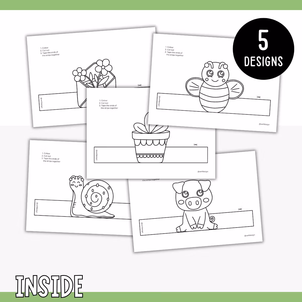 Standing Spring Decorations - Printable Craft for Kids