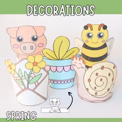 Standing Spring Decorations - Printable Craft for Kids