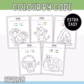 Colour by Code (extra easy) - Spring