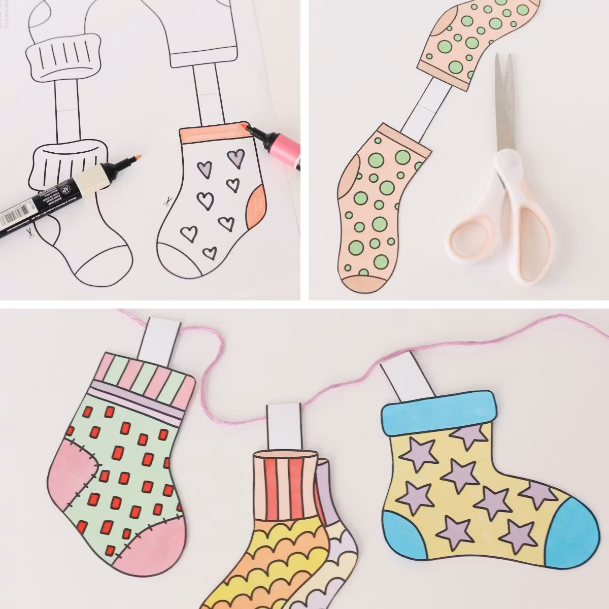 Odd Socks Day Garland - Printable Craft for Kids