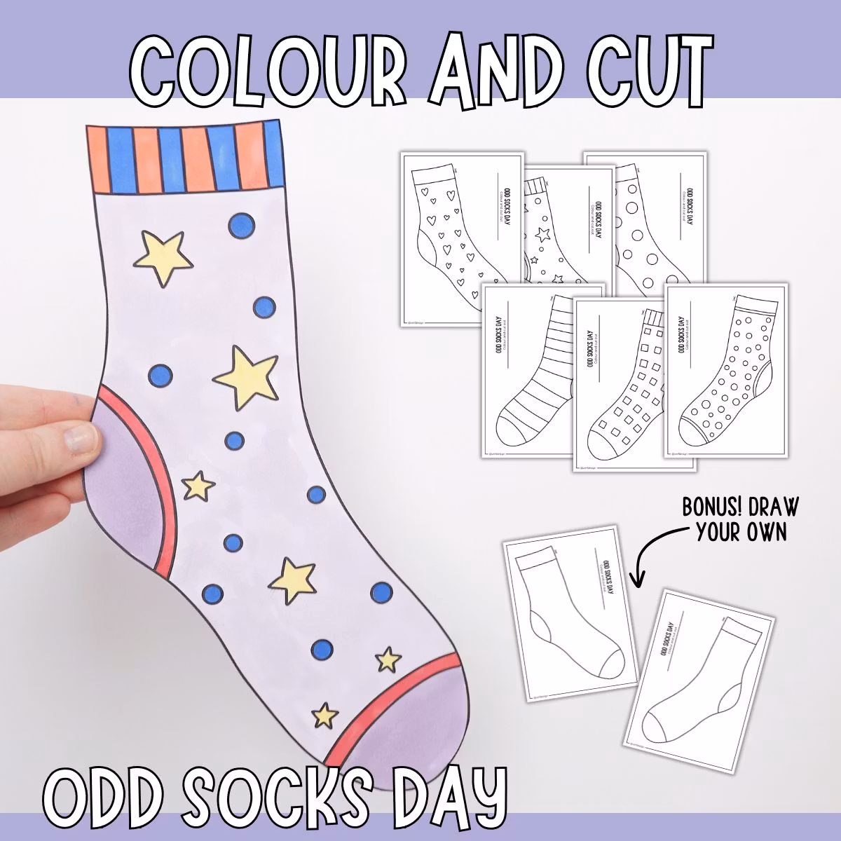 World Down Syndrome Day Craft Pack - Odd Socks Day