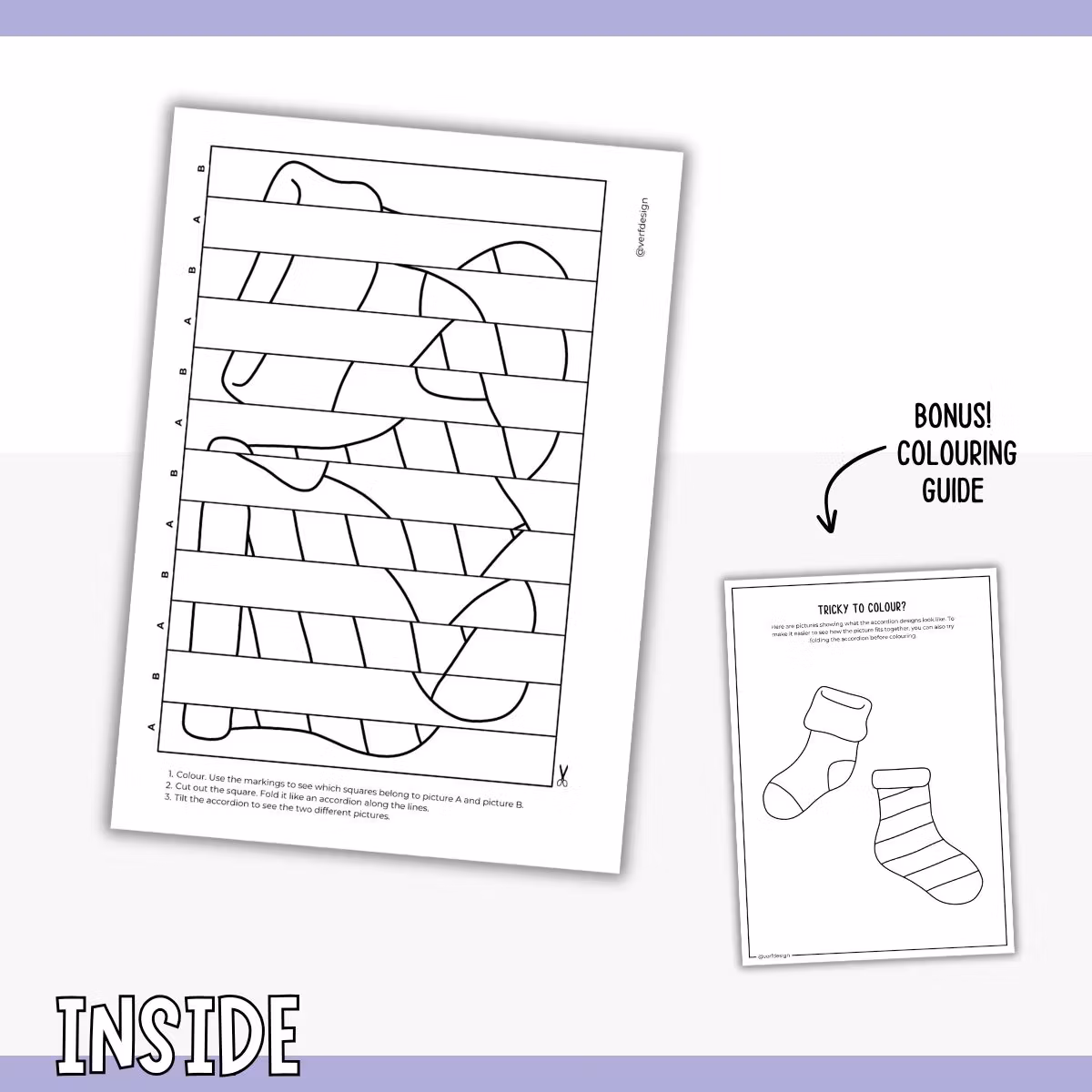 Odd Socks Day Agamograph - Printable Craft for Kids
