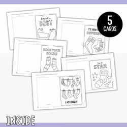Odd Socks Day Cards - 5 Designs