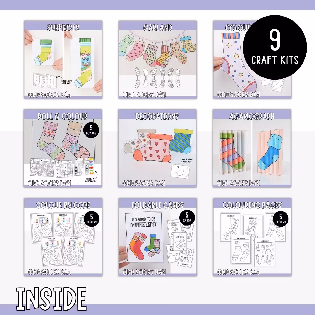 The Ultimate Odd Socks Day Craft Bundle - Printables for Kids
