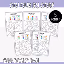 Colour by Code - Odd Socks Day