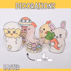 Standing Easter Decorations - Printable Craft for Kids