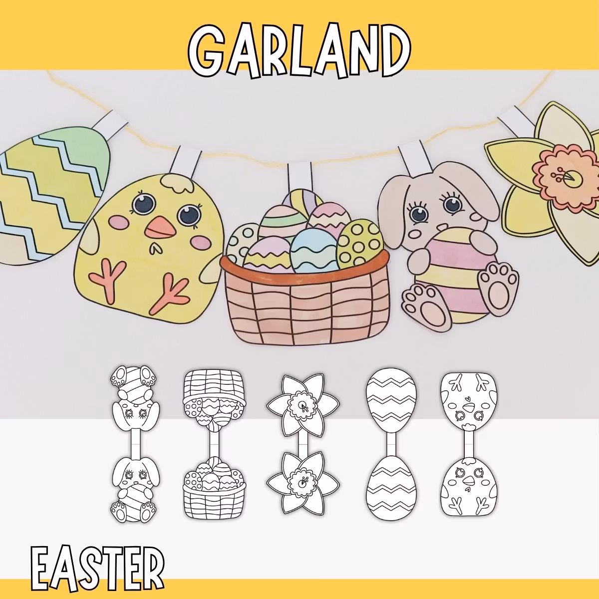 Printable Easter Garland - Craft for Kids