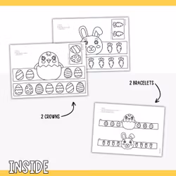 Easter Bracelets & Crowns - Printable Craft for Kids