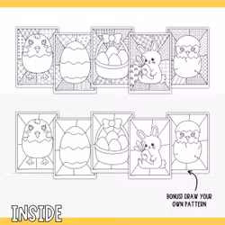 Easter Colouring Pages - Pop Art