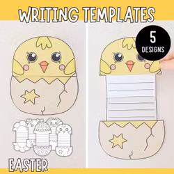 Easter Writing Templates - Foldable Craft for Kids