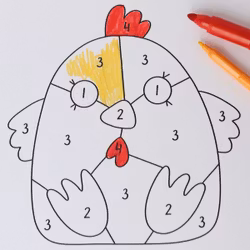 Colour by Code (extra easy) - Easter