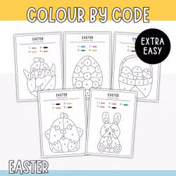 Colour by Code (extra easy) - Easter
