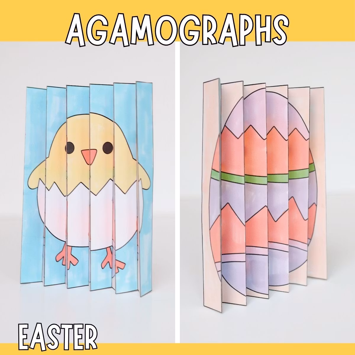 Magical Easter Agamographs - Printable Craft for Kids