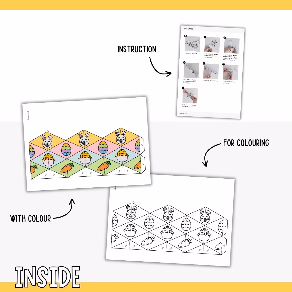 Magic Easter Diamond – Printable Craft for Kids