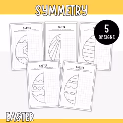 Symmetry Easter Eggs - Printable Drawing for Kids