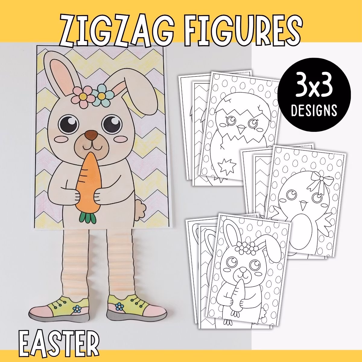 Zigzag Figures - Easter Craft for Kids