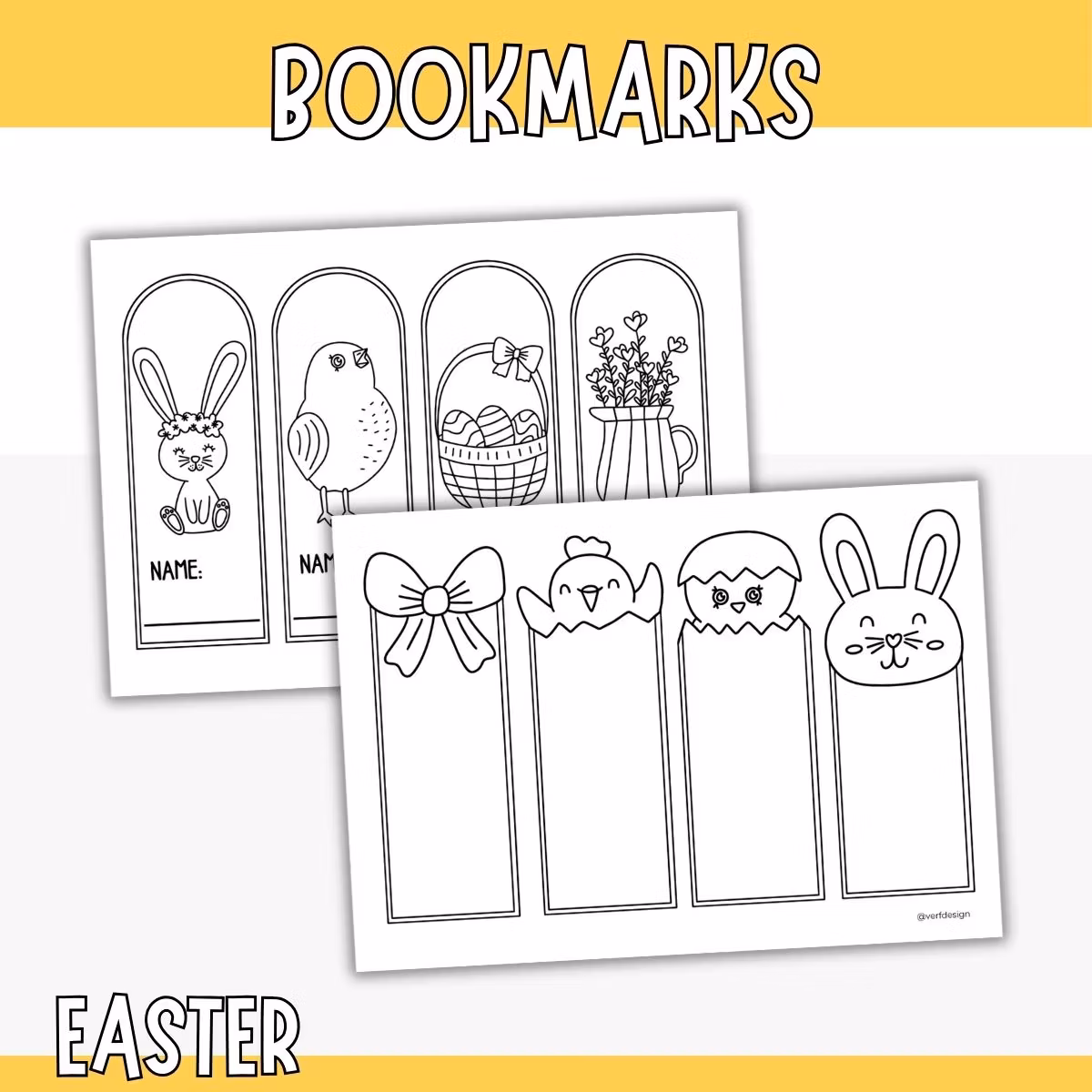 Easter Bookmarks - Printable Craft for Kids