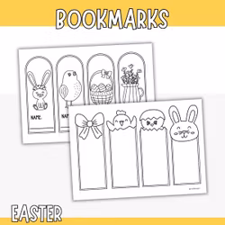 Easter Bookmarks - Printable Craft for Kids