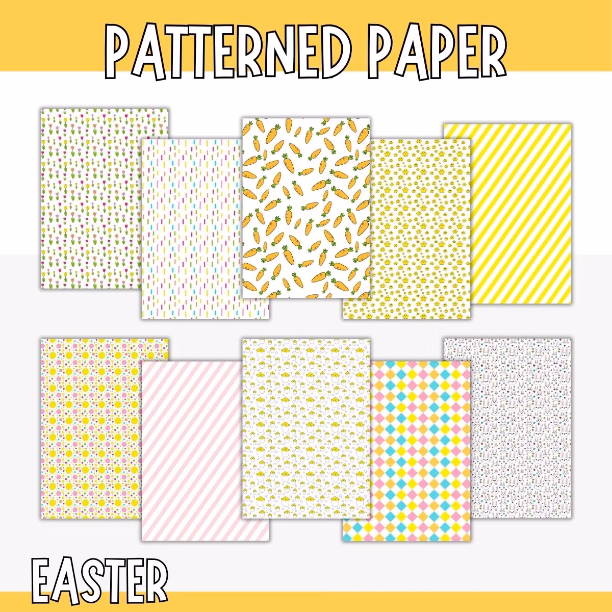 Easter Craft Paper Patterns Easter Patterned Paper - Printable Craft Papers - Verfdesign.uk