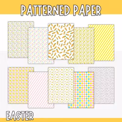 Easter Patterned Paper - Printable Craft Papers