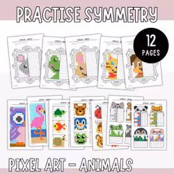 Symmetry Pixel Pictures - Animals