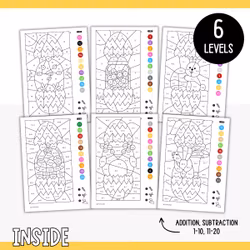 Colour by Code Maths to 20 (Addition & Subtraction) - Easter