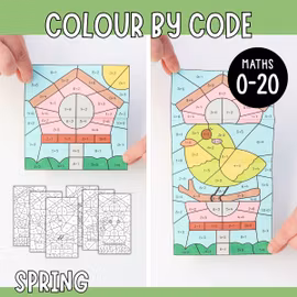 Colour by Code Maths to 20 (Addition & Subtraction) - Spring