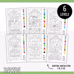 Colour by Code Maths to 20 (Addition & Subtraction) - Spring