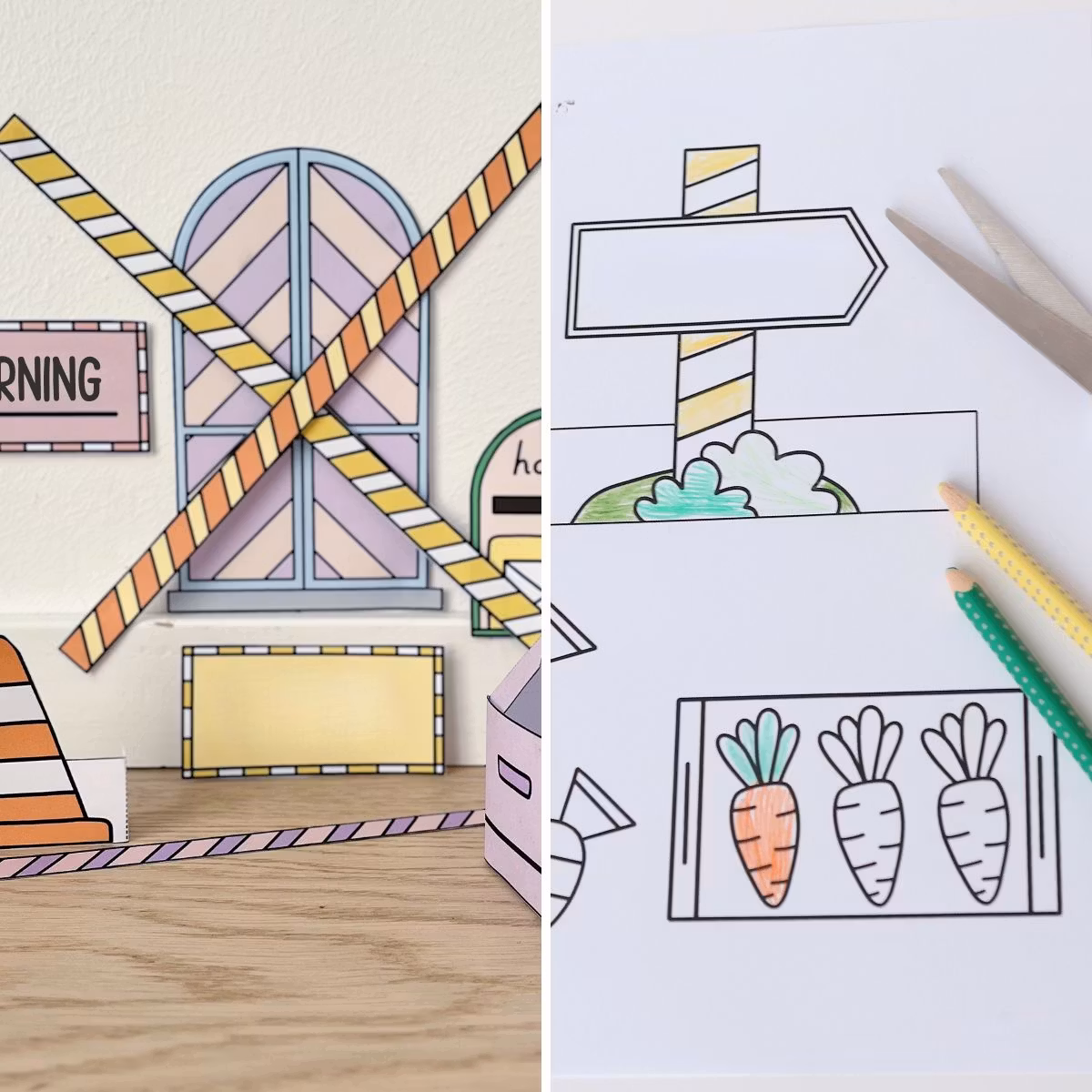 The Easter Bunny Moves In - Printable Easter Decoration Set