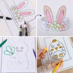 Easter Calendar - Extra Easy (8 Printable Craft Pages)