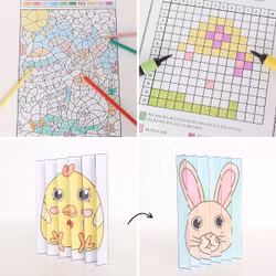 Easter Calendar - Extra Challenging (8 Printable Craft Pages)