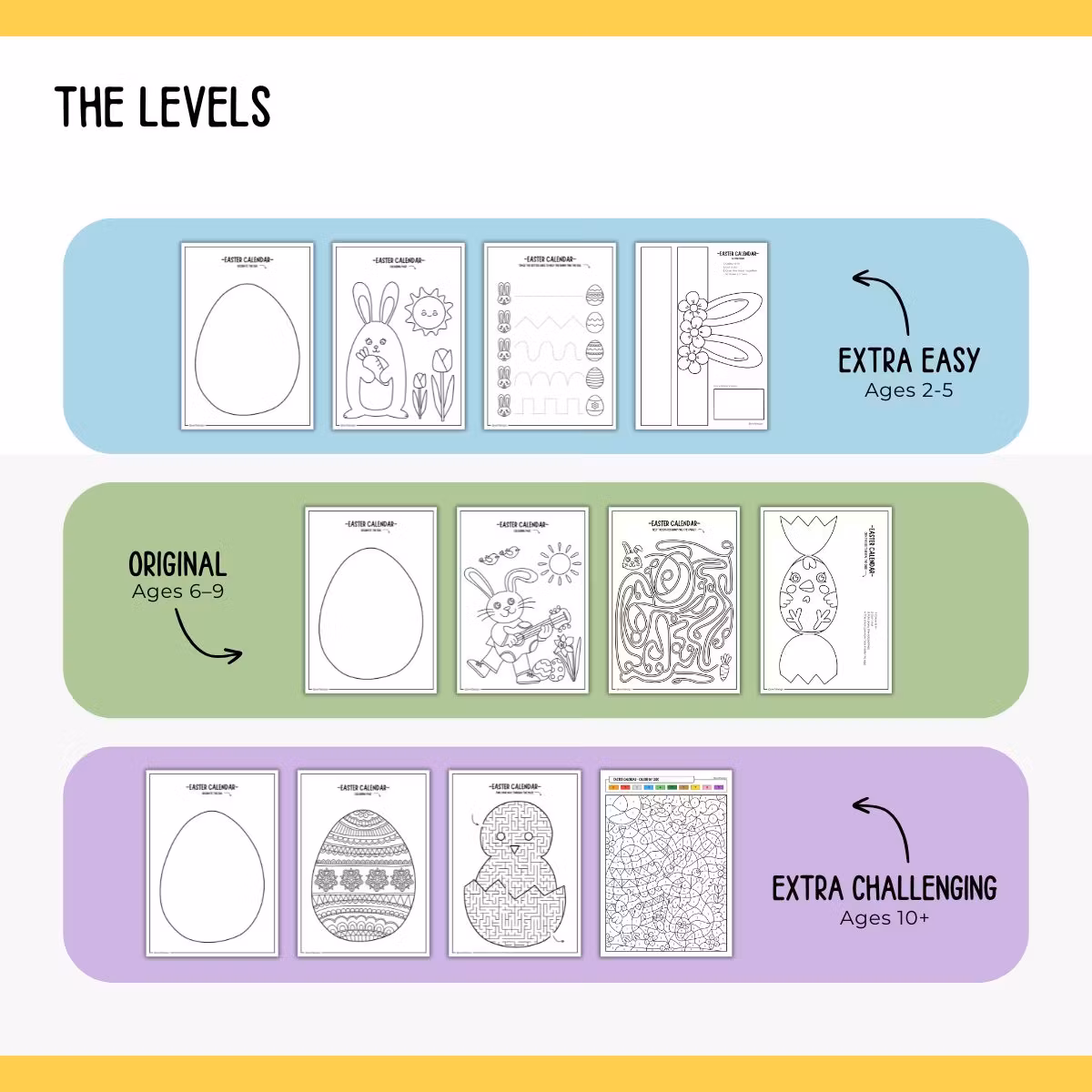 Easter Calendar - Original (8 Printable Craft Pages)