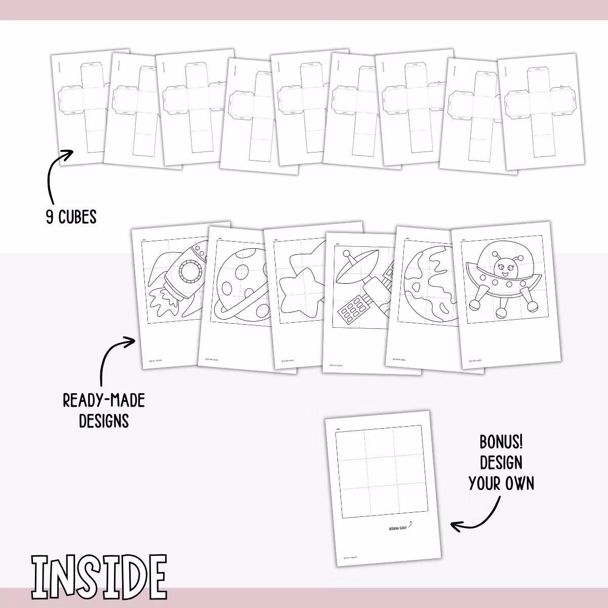 3D Space Cube Puzzle (9 Cubes)