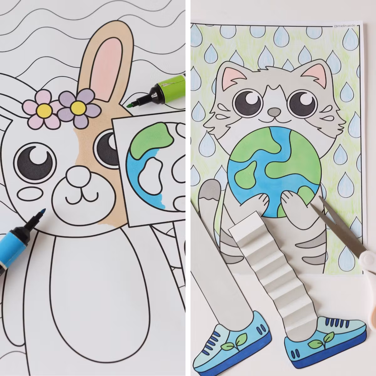 Zigzag Figures - Earth Day Craft for Kids