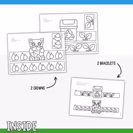 Earth Day Bracelets & Crowns - Printable Craft for Kids