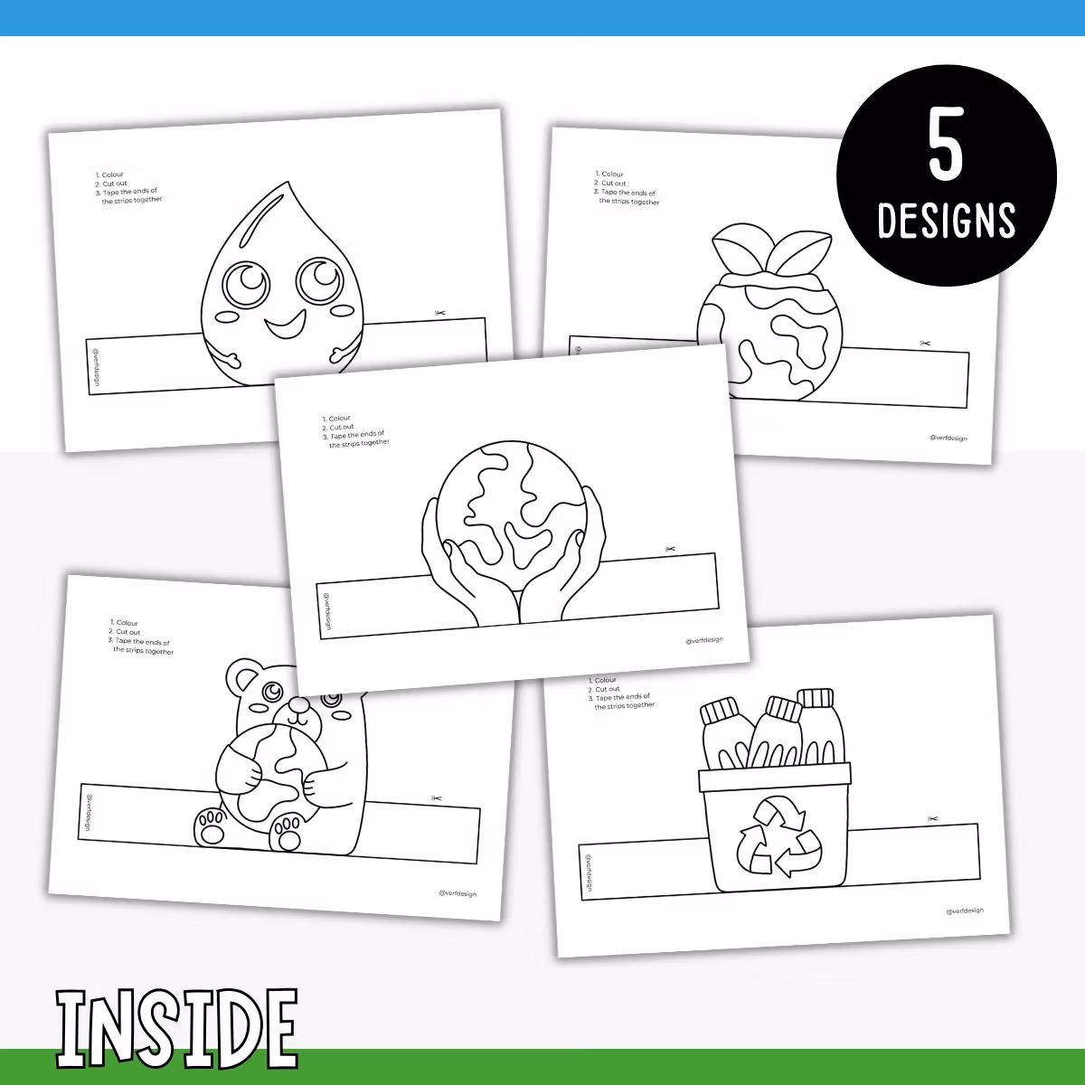 Earth Day Standing Decorations - Printable Craft for Kids