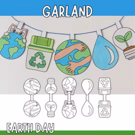 Earth Day Garland - Craft for Kids